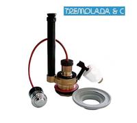 Meccanismo di scarico universale c/pulsante e kit sede ottone Tremolada 1000.212