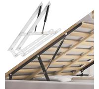 Meccanismo Di Sollevamento Del Letto Pieghevole Da 2 Pezzi, Supporto Di Sollevamento Con Molla A Gas For Sollevatore Del Letto Con Contenitore, Meccanismo Pneumatico Salvaspazio(White,100cm/39.3inch)