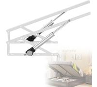 Meccanismo di sollevamento elettrico per letto,2rialzi per letto in acciaio per impieghi gravosi,carico 600kg,set di molle a gas di sollevamento con telecomando,per divano letto contenitore White-0.8m