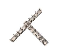 Meccanismo for raccoglitore ad anelli 10 pezzi Clip for in metallo Cartella for documenti a fogli mobili in argento Forniture for ufficio(-B5-9 rings)