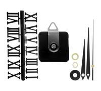 Meccanismo per Orologio da Parete Nero, Sostituzione DIY 1,5v Aa | Plastica, Compatibile Quadrante 25-30cm, per Numeri Romani e Disegni senza Cornice