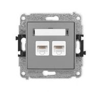 Meccanismo presa computer doppia 2xRJ45 ICON 27IGK-2