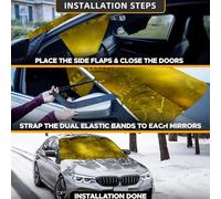 Meccanismo Steampunk Retro Giallo,Copertura per parabrezza auto, copertura protettiva per parabrezza - Resistente a neve, ghiaccio, sole, raggi UV, polvere e acqua.