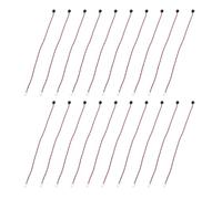 MECCANIXITY 10 microfoni a elettrete a condensatore, mini condensatore a elettrete con diametro di 6 mm, con cavi da 200 mm, 60 dB per audio, colore nero