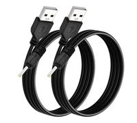 MECCANIXITY 2 cavi di alimentazione da USB a CC, 2,5 x 0,7 mm, 5 V 1 A, USB tipo A maschio a jack a cilindro CC, cavo di ricarica per luci LED, router, ventole altoparlanti, 1 m, nero