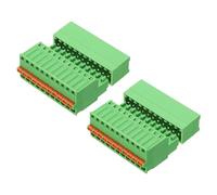 MECCANIXITY 2 set di connettori per morsettiera PCB passo 2,5 mm 11 pin a 90 gradi maschio femmina collegabili terminali di cablaggio rapido PCB per apparecchiature meccaniche di cavi 27-20AWG, verde