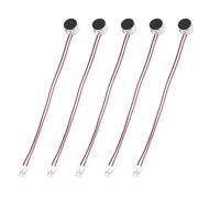 MECCANIXITY 20 microfoni a elettrete a condensatore, 9,7 mm di diametro, mini condensatore a elettrete con cavi da 100 mm, 50 dB per audio, nero