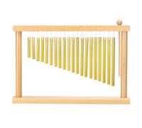 MECCANIXITY 20 note Chime Bar Table Top Wind Chimes Music Percussion Instrument with Mallet for Relaxing Meditation Office Decoration (color oro)