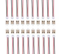MECCANIXITY 20 pezzi MX 1,25 mm 2 pin singola testa maschio connettore | con 28 AWG 200mm Cavo Filo e Connettore Femmina Scheda Madre per Altoparlanti, Strisce di Luce LED, Piccoli Elettrodomestici