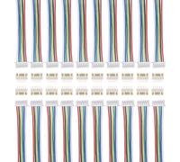 MECCANIXITY 20 pezzi MX 1,25 mm 6 pin singola testa maschio connettore | con 28 AWG 50mm Cavo Filo e Connettore Femmina Scheda Madre per Altoparlanti, Strisce di Luce LED, Piccoli Elettrodomestici
