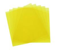 MECCANIXITY 5 fogli di plastica colorata, pellicola trasparente ambrata per la correzione del colore, filtro della luce gel, impermeabile, 2 x 2 fogli per fai da te, illuminazione a LED, foto (giallo)