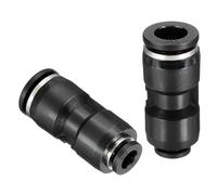 MECCANIXITY 5 raccordi a pressione per collegare tubi di riduzione da 3/8 "OD x 1/4" tubo OD dritto pneumatico rapido connettore per tubo di tubo flessibile per acqua, olio, gas, aria, tubo, nero