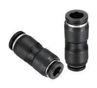 MECCANIXITY 5 raccordi a pressione per collegare tubi di riduzione da 5/16 "OD x 1/4" tubo OD dritto pneumatico rapido connettore per tubo di linea del tubo dell'aria di acqua, olio, gas, nero, 5