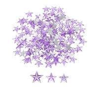MECCANIXITY 850 strass a forma di stella, in acrilico, 10/12/14 mm, con retro piatto, in plastica, per decorazioni fai da te, perline, gioielli, pittura del viso, costume, viola chiaro