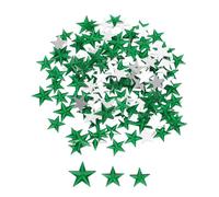 MECCANIXITY 850 strass a forma di stella, in acrilico, 10/12/14 mm, con retro piatto, in plastica, per decorazioni fai da te, perline, gioielli, pittura del viso, costumi, verde scuro