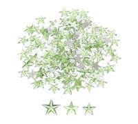 MECCANIXITY 850 strass a forma di stella, in acrilico, 10/12/14 mm, con retro piatto, in plastica, per decorazioni fai da te, perline, gioielli, pittura del viso, costume, verde chiaro