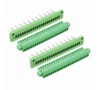 MECCANIXITY Set di 2 connettori a morsettiera a vite innestabili a 22 pin, passo 3,5 mm, PA66 300 V 8 A, connettori terminali PCB a parete passante per moduli di alimentazione di automazione