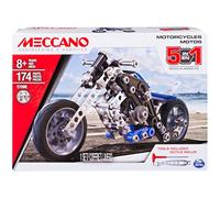 Meccano 6036044 - Set Costruzioni 5 Modelli Motocicletta, Pezzi in Metallo, 174 Pezzi