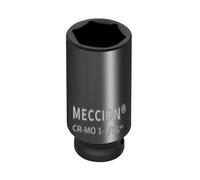 Meccion Bussola a percussione da 1/2" 1-1/16" SAE, 6 punti Cr-Mo Deep Square Impact Sockt, lunghezza 78 mm