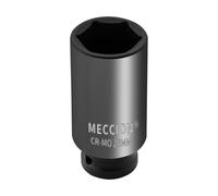Meccion Bussola a percussione da 1/2" 28 mm, metrica, 6 punti Cr-Mo Deep Impact Socket, lunghezza 78 mm