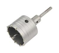 Meccion Fresa a Tazza per Muro Cemento con Adattatore SDS Plus 110mm, Punte di Tungsteno Sega a Foro Cavo per Mattoni, Calcestruzzo, Muro di Pietra di Cemento (75mm+110mm SDS Plus Adattatore)