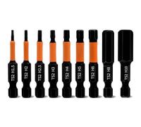 Meccion Set di 9 Inserti Avvitatore Hex H1.5 H2 H2.5 H3 H4 H5 H6 H8 H10, Bit Cacciavite Allen Magnetiche Impulsi, Lunga 50 mm e Codolo Esagonale 1/4"