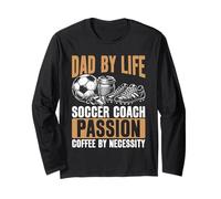 Mecessity - caffè Passione per Allenatore di Calcio Dad By Life Maglia a Manica