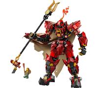 LEGO Ninjago Mech Cavaliere del Fuoco Giocattolo - Set da Monstrosity con Action Figure Robot Snodabile, 2 Minifigure e Mostro Marino su Espositore - Regalo di Compleanno per Bambini 14+ Anni - 71846