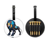 Mech Lion - Borsa portaoggetti per tee da golf, facile da trasportare e più efficiente per giocare a golf, colore: Nero