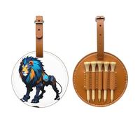 Mech Lion - Borsa portaoggetti per tee da golf, facile da trasportare e più efficiente per giocare a golf, colore: Marrone