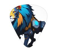 Mech Lion - Set di 12 plettri per chitarra, sottili, medi e spessi, adatti per chitarra, basso, chitarra elettrica e ukulele