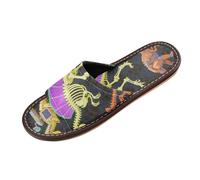 Mecha Dinosauro Ruggente T-rex Arancione Nero Pantofole Da Donna Interno ed Esterno Traspirante Antiscivolo Personalizadas para Slip-on Scarpe Da Casa per Piscina Palestra Bagno Casa zapatos elegantes