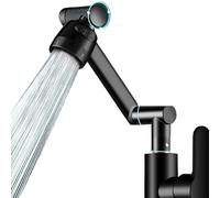 Mechanical Arm Universal Bathroom Kitchen Splashproof Bathroom Countertop Basin Hot And Cold Tap Faucet Accessorie(Silver A)