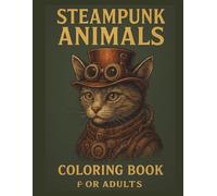 Mechanical Beasts Coloring Book for Adults: 100 Single-Sided Steampunk Animal Art with Gears, Clocks & Victorian Machinery for Relaxation and Creative Mindfulness