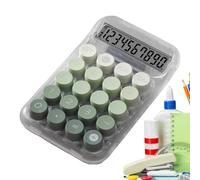 Mechanical Calculator - Anti-Slip Desk Calculator with Mechanical Buttons | Cute Transparent Handheld Aesthetic Calculators | Gradient Color Design, Financial/Business/Students, for Home School Of