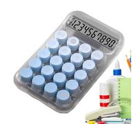 Mechanical Calculator - Anti-Slip Desk Calculator with Mechanical Buttons | Cute Transparent Handheld Aesthetic Calculators | Gradient Color Design, Financial/Business/Students, for Home School Of