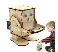 Mechanical Coin Eating Bank - Funny Robot Money Saver Toy for Kids | Automatic Motion with Sound Effect, Battery Powered Coin Collector, Educational Piggy Bank Gift for Home 4.72x5.12x5.91 in