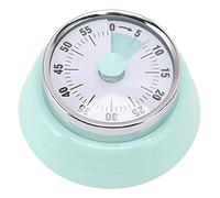 Mechanical Countdown Timer with Visual Display Dial Stainless Steel Timer for Learning Office Home Kitchen Gym, Magnet - Backed, Battery - Free, 7.3 cm Diameter (Verde chiaro)