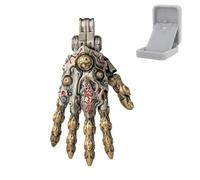 Mechanical Hand Pendant for Necklace,Steampunk Mechanical Hands Pendant Chain,Movable Finger Joints Hand Jewelry for Men Women (Copper)