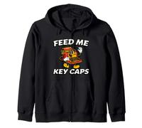Mechanical Keyboard Feed Me Key Caps Retro Typist Felpa con Cappuccio