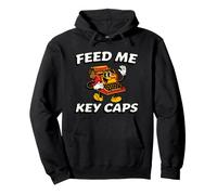 Mechanical Keyboard Feed Me Key Caps Retro Typist Felpa con Cappuccio