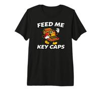 Mechanical Keyboard Feed Me Key Caps Retro Typist Maglietta Premium