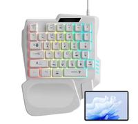 Mechanical Keyboard, Single-Handed Gamings Keypad, 8.86x6.97x1.18 inches Ergonomic Portable Programmable Keyboard with Customizable Keys, Compact Game Controller Ideal for Home, Dorm, Apartment