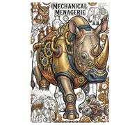 Mechanical Menagerie: A Steampunk Animals Coloring Book for Adults featuring Intricate Gears, Mechanical Designs, and Stress Relieving Patterns