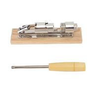 Mechanical Nut Opener | Comfort Grip Handle for Whole Walnuts/Pecans/Hazelnuts | Manual Desktop Cracker with Stainless Steel & Wood