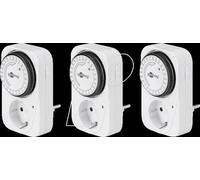 Mechanical timer, 3 pcs., white - controls electronic devices easily and precisely NEW