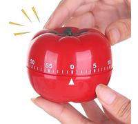 Mechanical Timer Kitchen - Pomodoro Shaped Sturdy Reminder with Loud Alarm | Manual Countdown Tim-er, 60-Minute Kitchen Timer For Home, Apartment, School, Classroom, Cooking, Baking