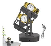 Mechanical Watch Winder - 70x12x7.5CM Mechanical Watch Winder For Automatic Watches, Premium Silent Motor, Adjustable Watches Storage, Elegant Wooden Box With LED Light, Battery Or AC Powered, Great F