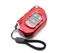 MECHCOS Compatibile con Jeep Wrangler JL JLU Rubicon Wagoneer Gladiator JT Sahara JLU rosso TPU Flip Key Fob Cover Case Remote Holder Skin Protector Sleeve Accessori