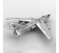 MechEdu 2092PCS MOC-151490 1/35 EA-3B SkyWarrior Kit da costruzione strategico, ogni parte garantisce una festa e una struttura stabile, un regalo per ragazzi e adulti